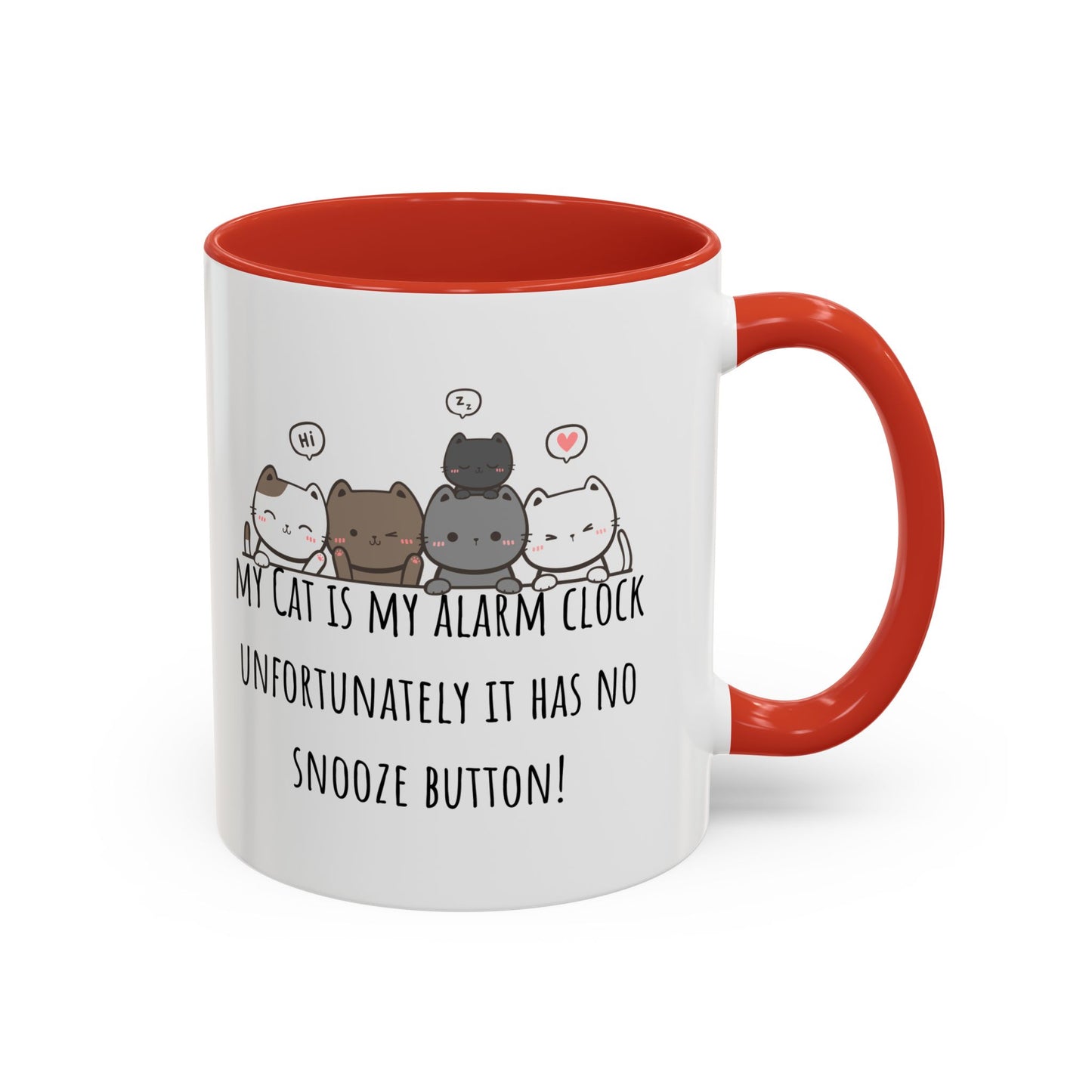 Cat Alarm Accent Coffee Mug (11oz)