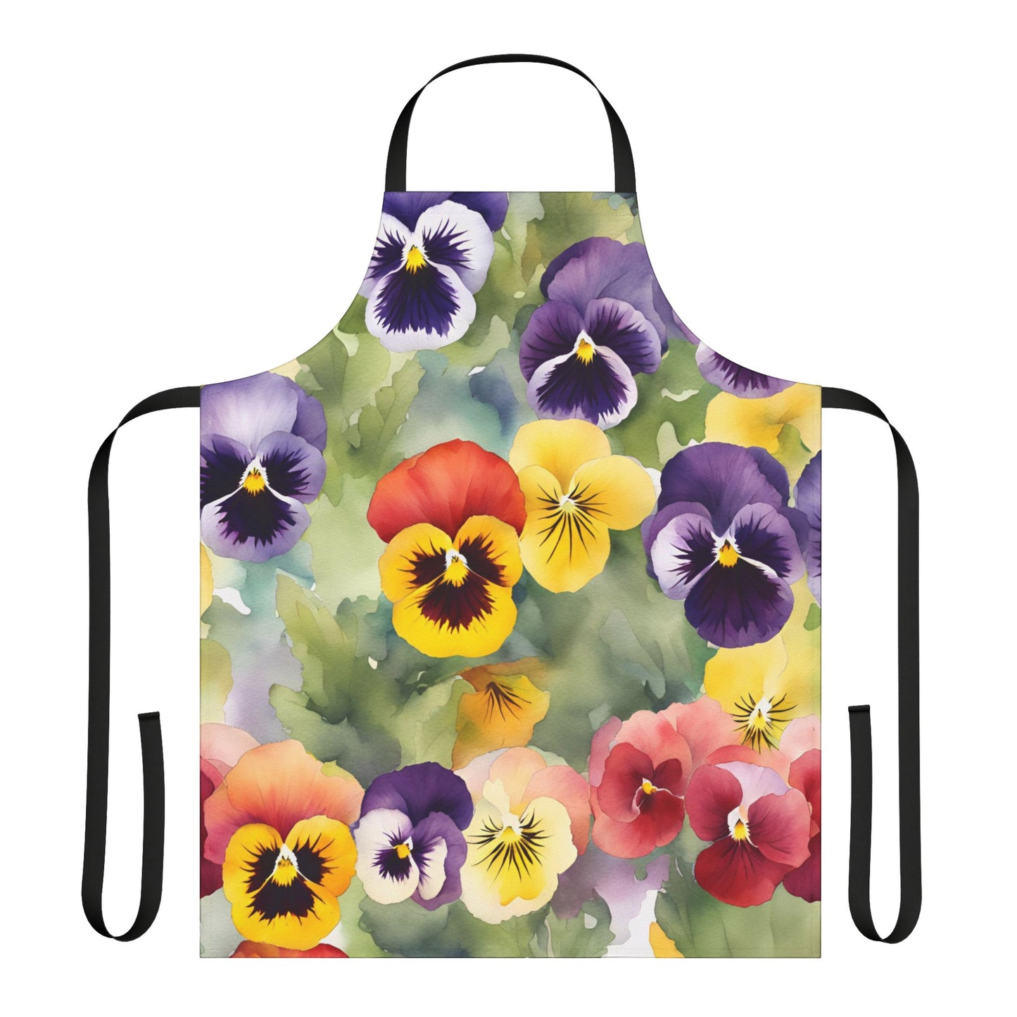 Pansies 03 Apron 5-Color Straps