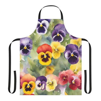 Pansies 03 Apron 5-Color Straps