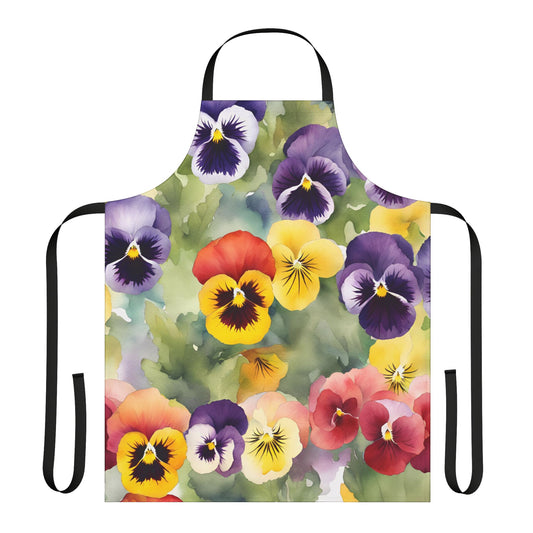 Pansies 03 Apron 5-Color Straps