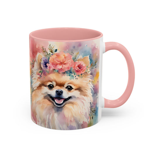 Pomeranian 02 Accent Coffee Mug - Dog Lover Gift
