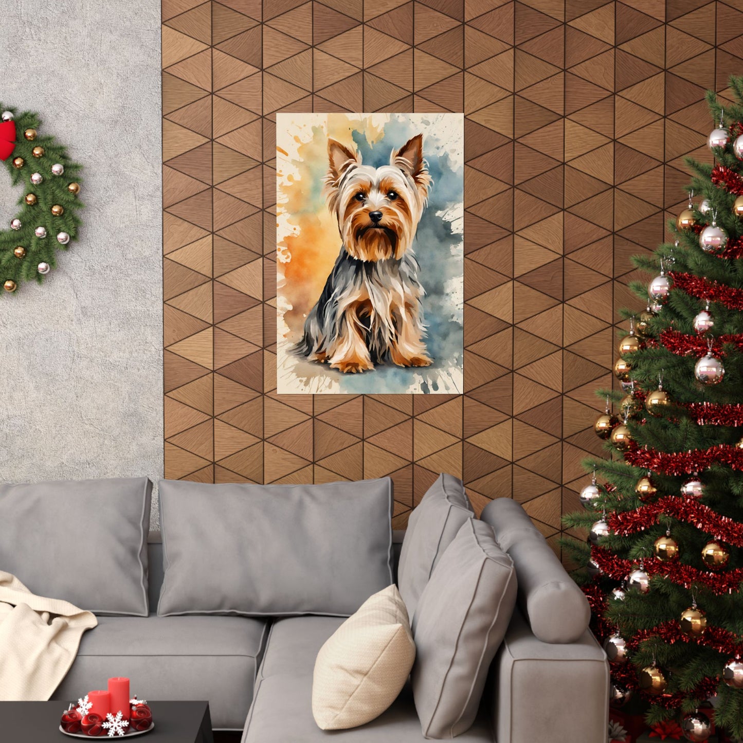 Dogs Yorkshire Terrier 01 Matte Vertical Poster