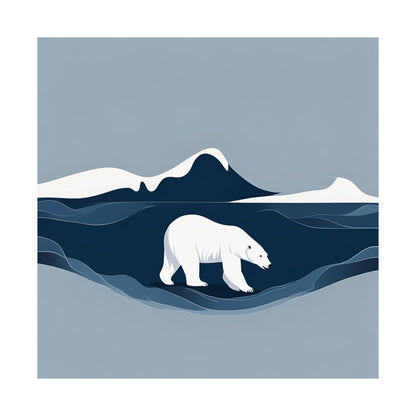 Lone Collection Polar Bear 6 Matte Square Posters