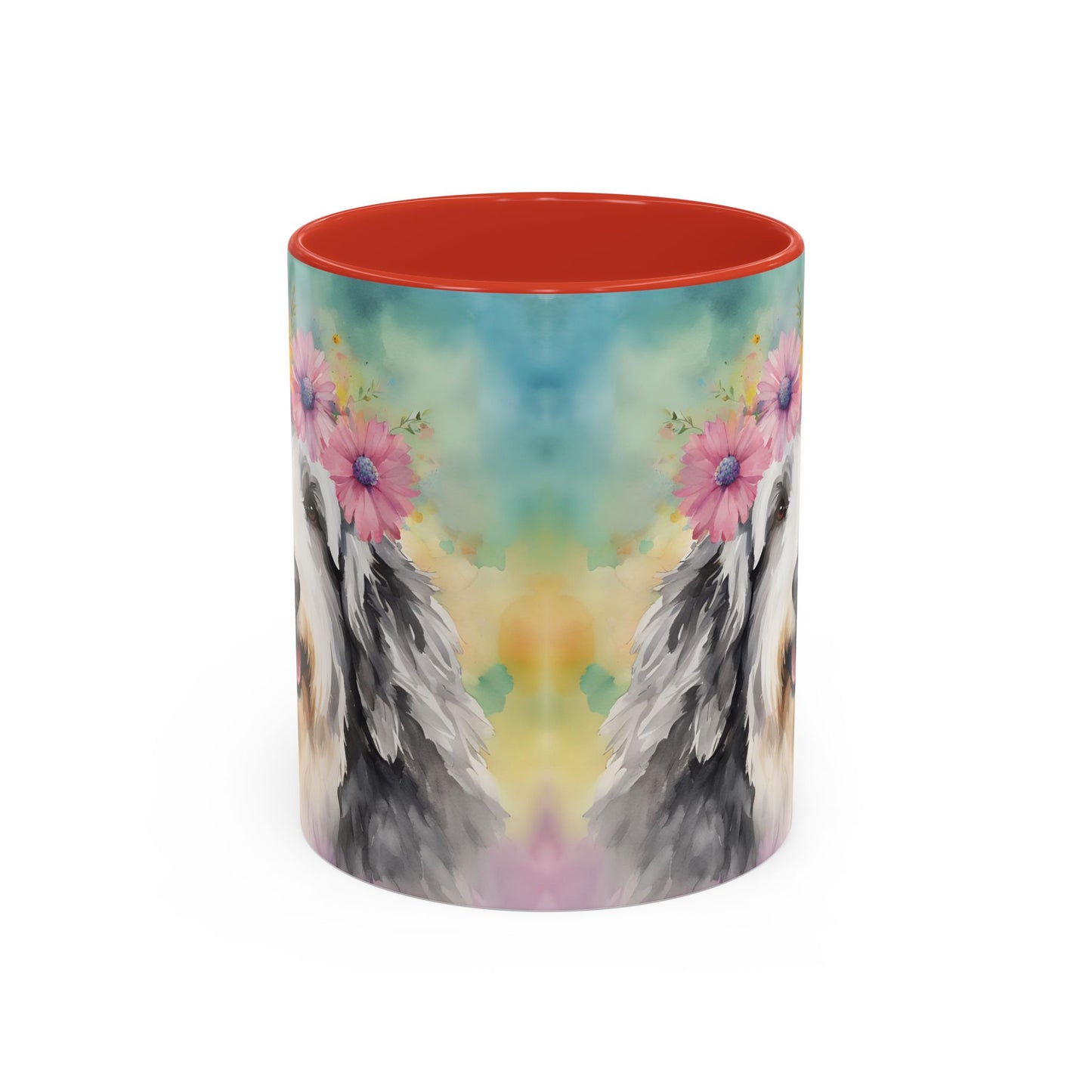 Bearded Collie 03 Accent Coffee Mug - Dog Lover Gift