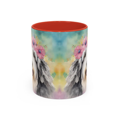 Bearded Collie 03 Accent Coffee Mug - Dog Lover Gift