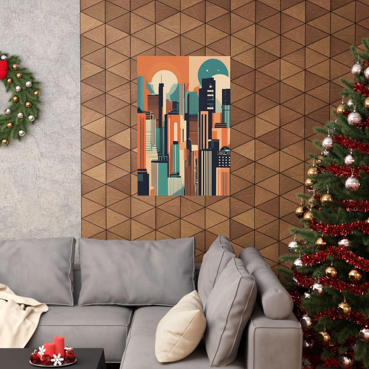 Retro cityscape 4 Matte Vertical Posters