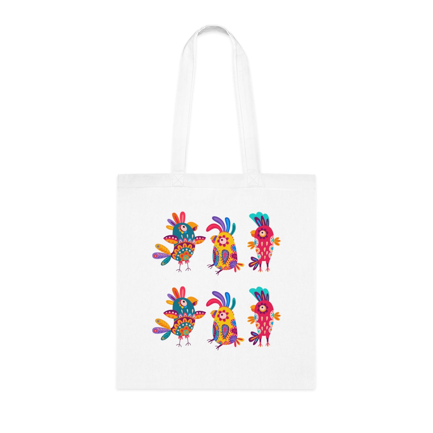 Funky birds 11 Cotton Tote