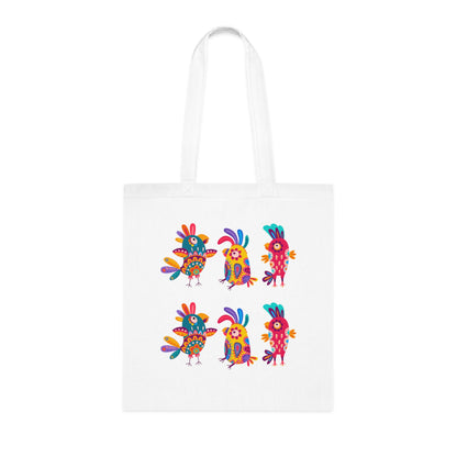 Funky birds 11 Cotton Tote