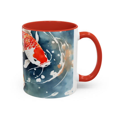 Koi Carp 01 Accent Coffee Mug (11oz)