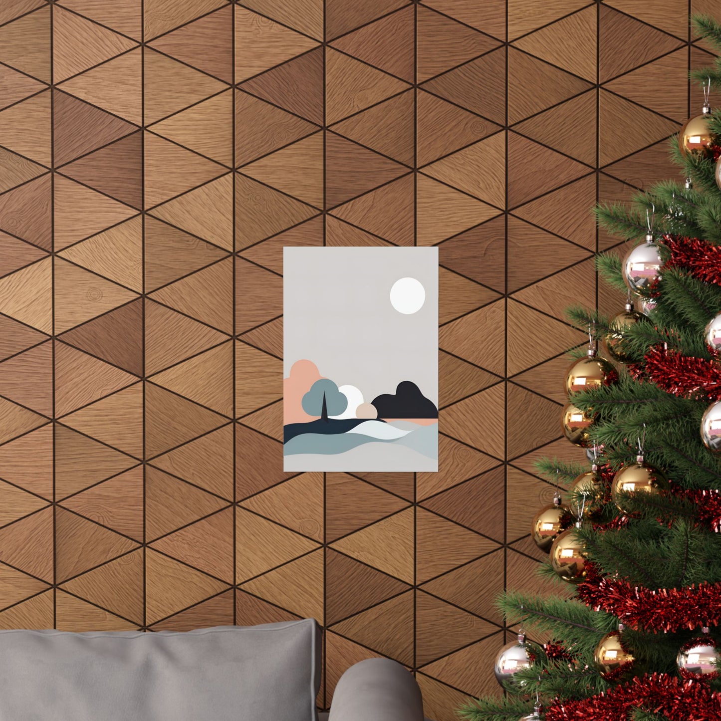 Nordic Winter Abstract 04 Matte Vertical Poster