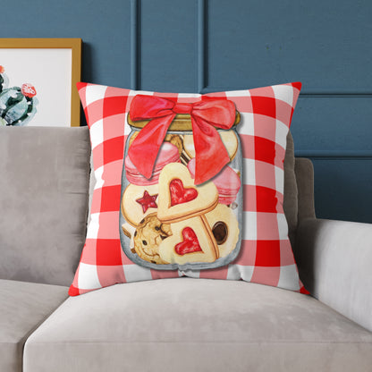 Valentine Cup Cookies Poly Pillow