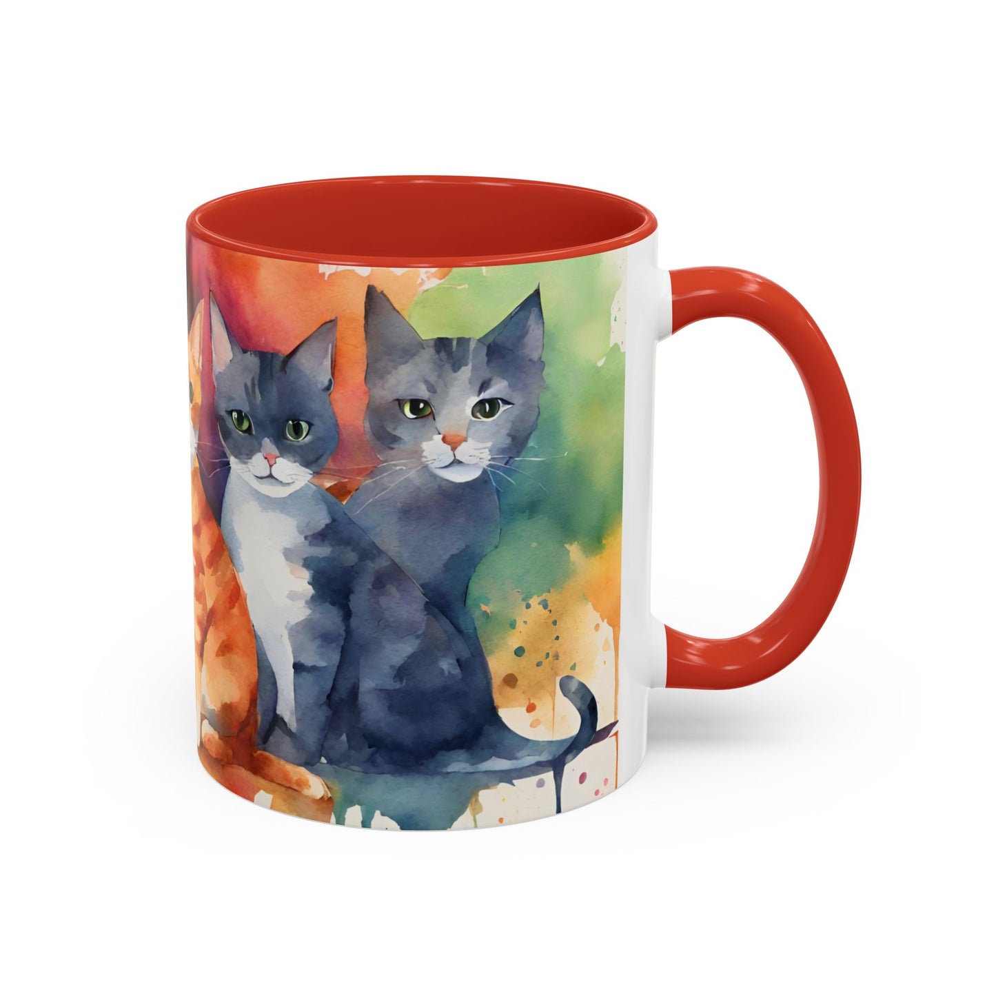 Kitties 3 Accent Coffee Mug, 11oz