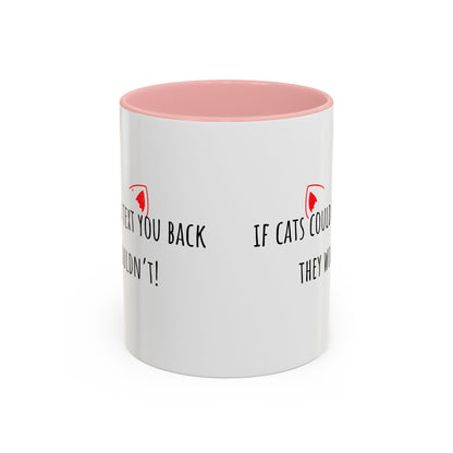 If Cats Could Text 1 Accent Coffee Mug (11oz)
