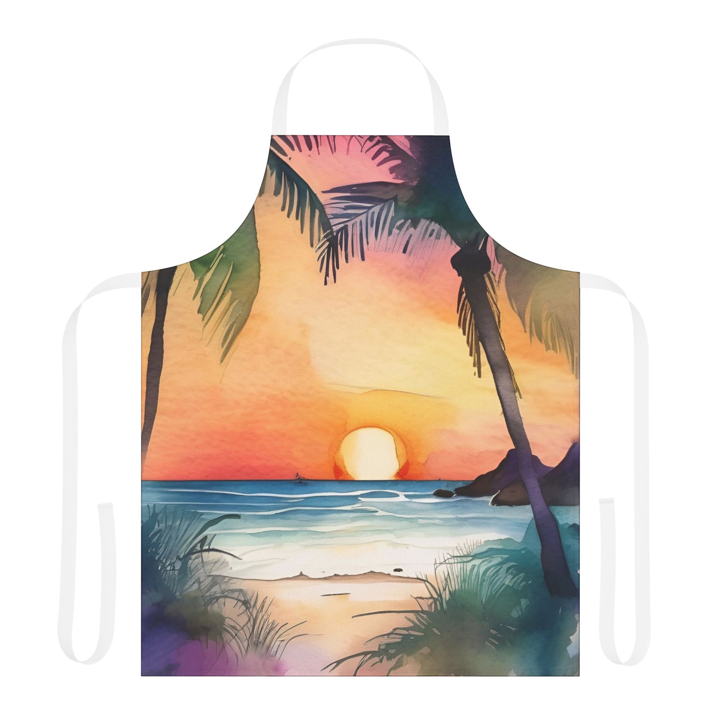 Tropical Sunset 02 Apron 5-Color Straps