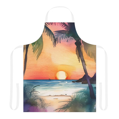Tropical Sunset 02 Apron 5-Color Straps