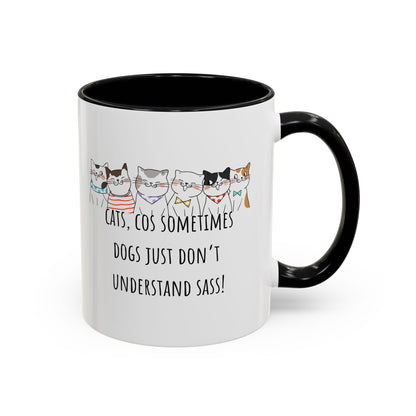 Cats V Dogs Accent Coffee Mug (11oz)