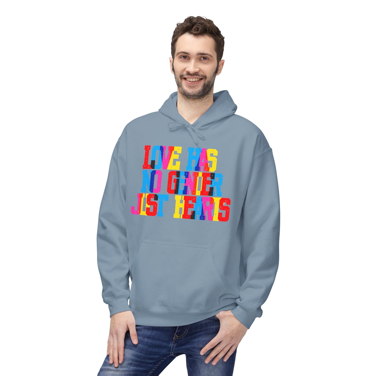 Love Has No Gender Just Hearts Unisex Valentines Hoodie