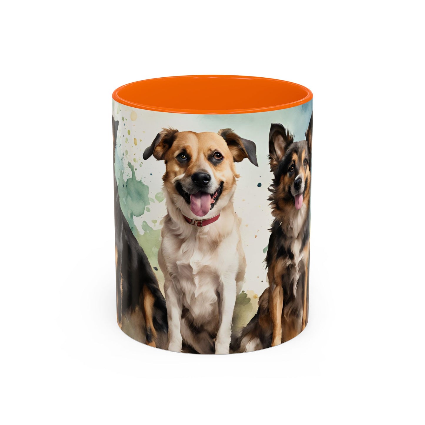 Multicoloured Doggies 6 Accent Mug 11oz