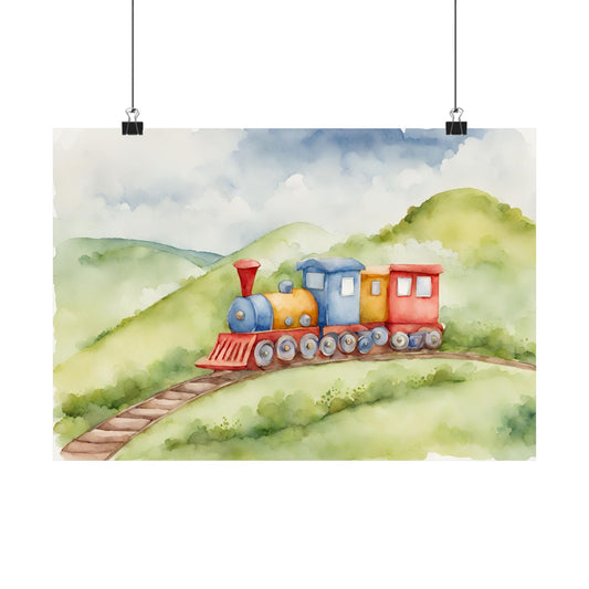 Nursery Choo Choo Train 4 Matte Horizontal Posters I