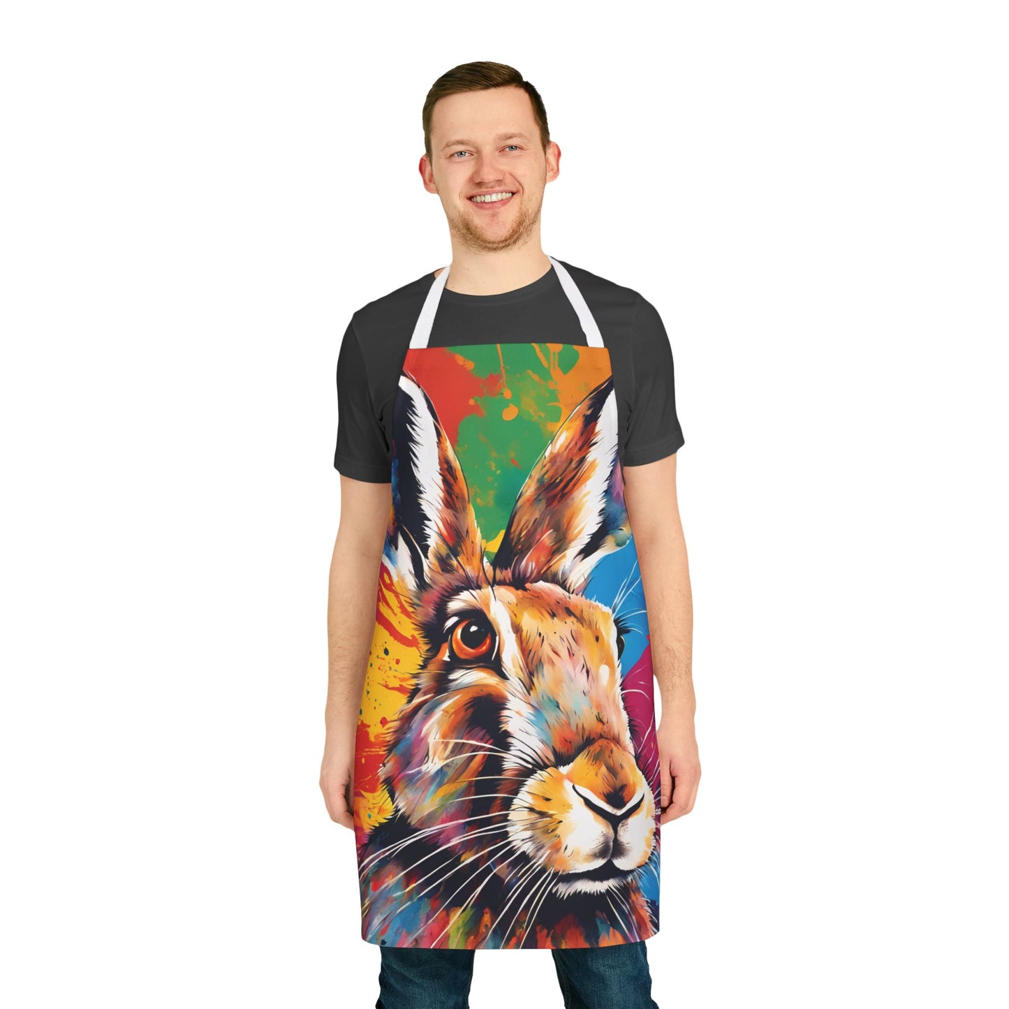 Multicolored Hare Adult Apron (AOP)