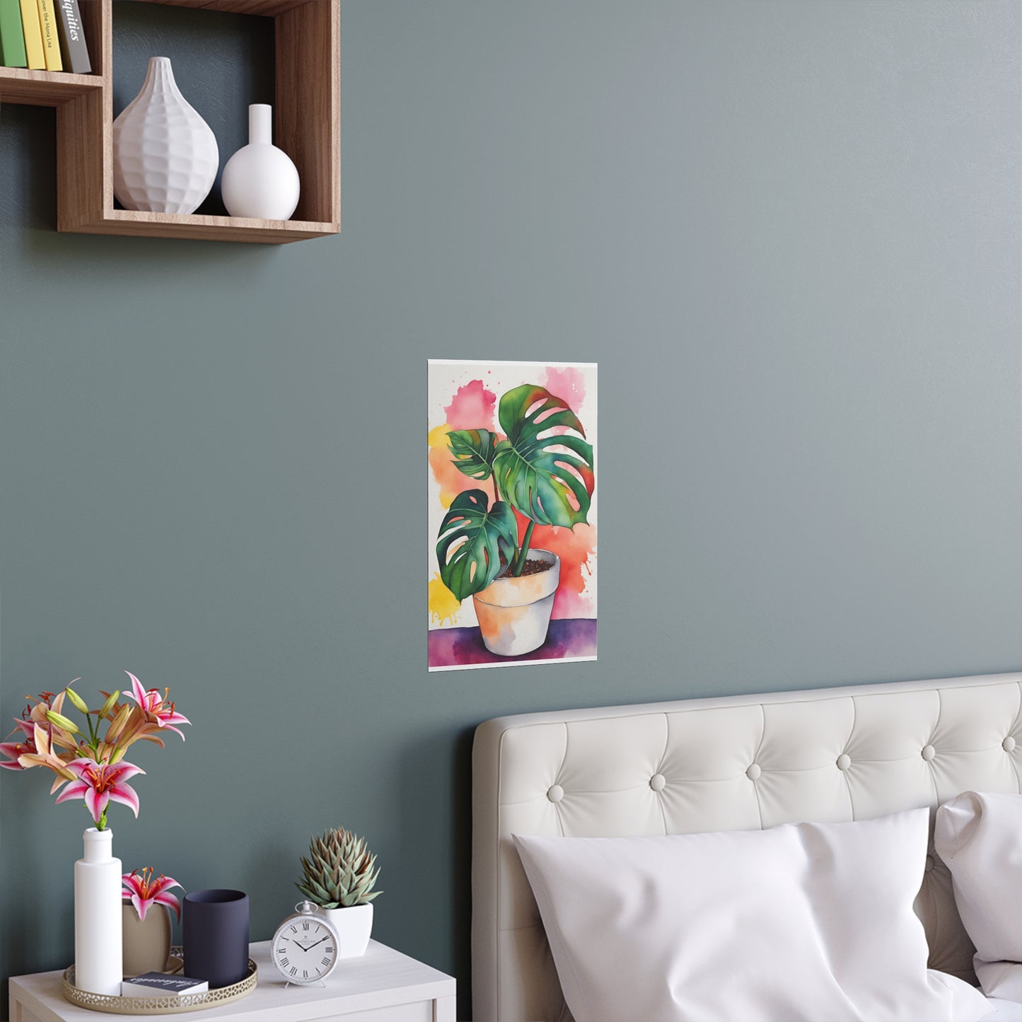 Multicolored Pot Plant 14 Indoor and Outdoor Silk Poster