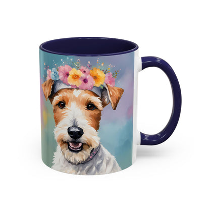Fox Terrier 02 Accent Coffee Mug - Dog Lover Gift