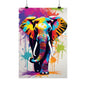 Multicolored Elephant 4 Matte Vertical Poster
