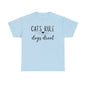Cats Rule Dogs Drool Unisex Heavy Cotton Tee