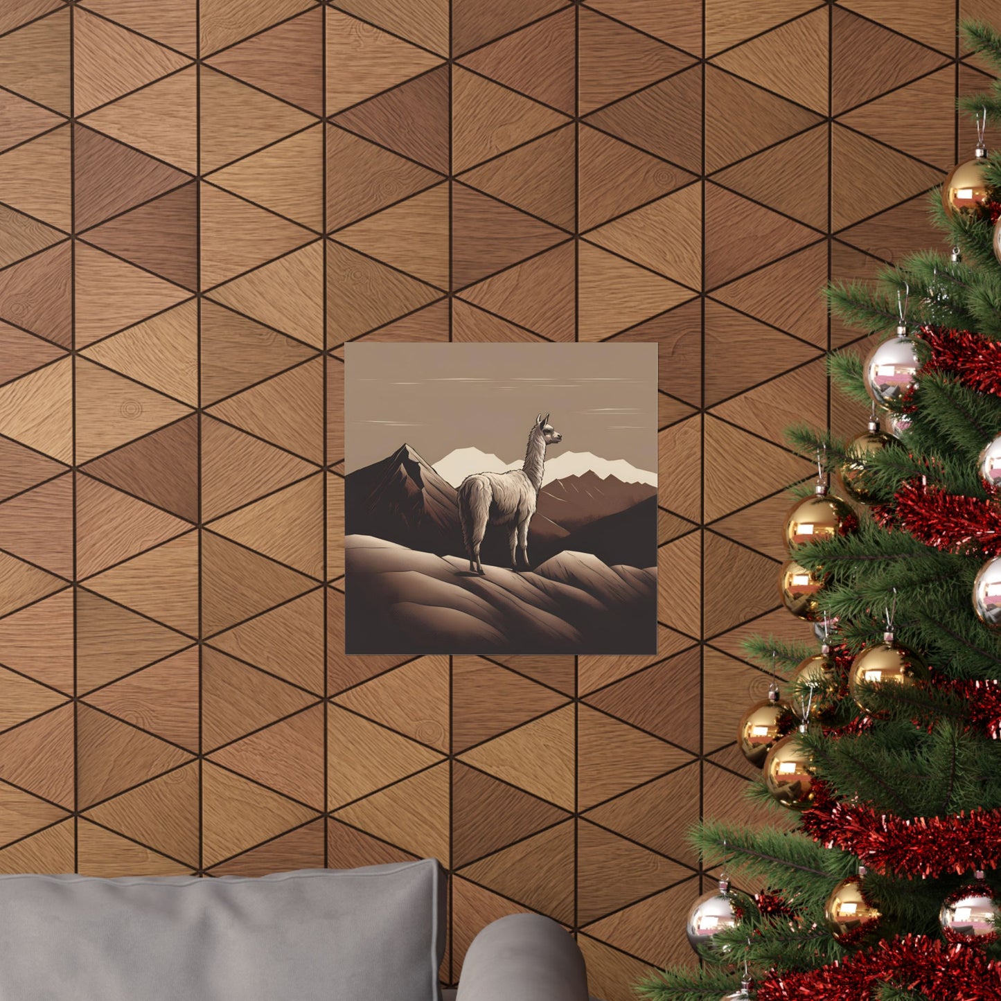 Lone Collection Llama 9 Matte Square Posters