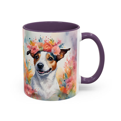 Jack Russell 02 Accent Coffee Mug - Dog Lover Gift