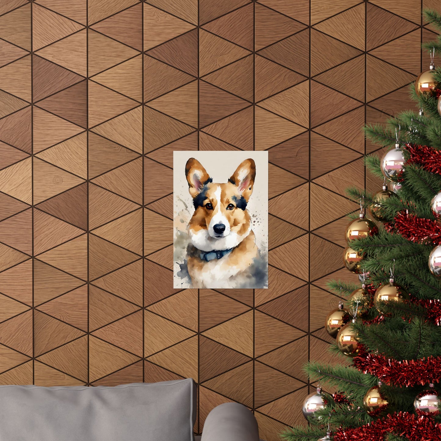 Dogs Corgi 02 Matte Vertical Poster