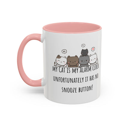 Cat Alarm Accent Coffee Mug (11oz)