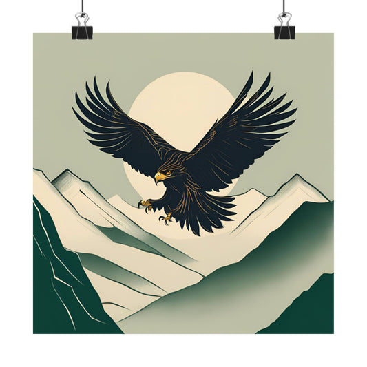 Lone Collection Eagle 17 Matte Square Posters