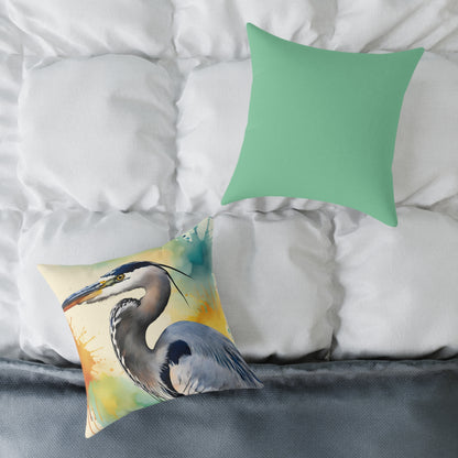 Heron 01 Poly Pillow - Natures Beauty Design