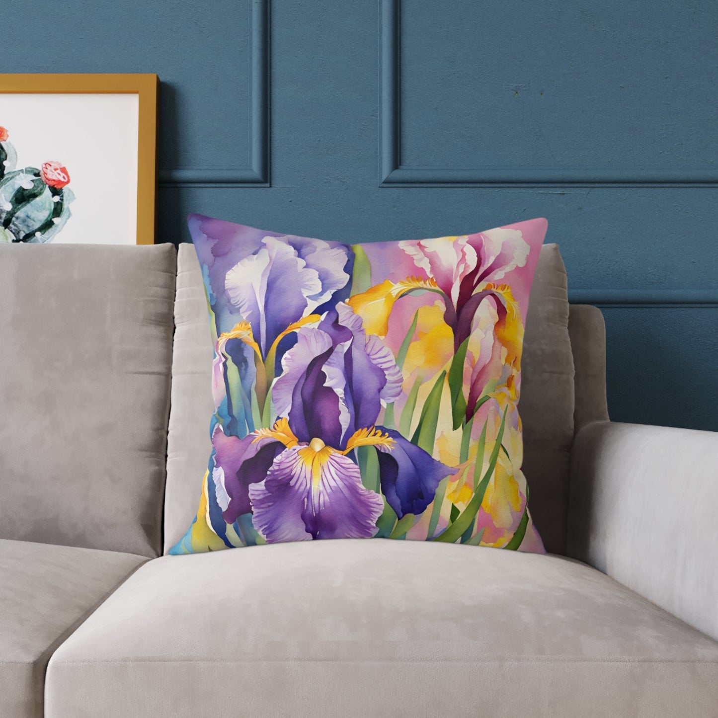 Irises 03 Poly Pillow - Natures Beauty Design