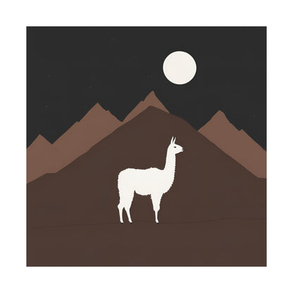Lone Collection Llama 8 Matte Square Posters