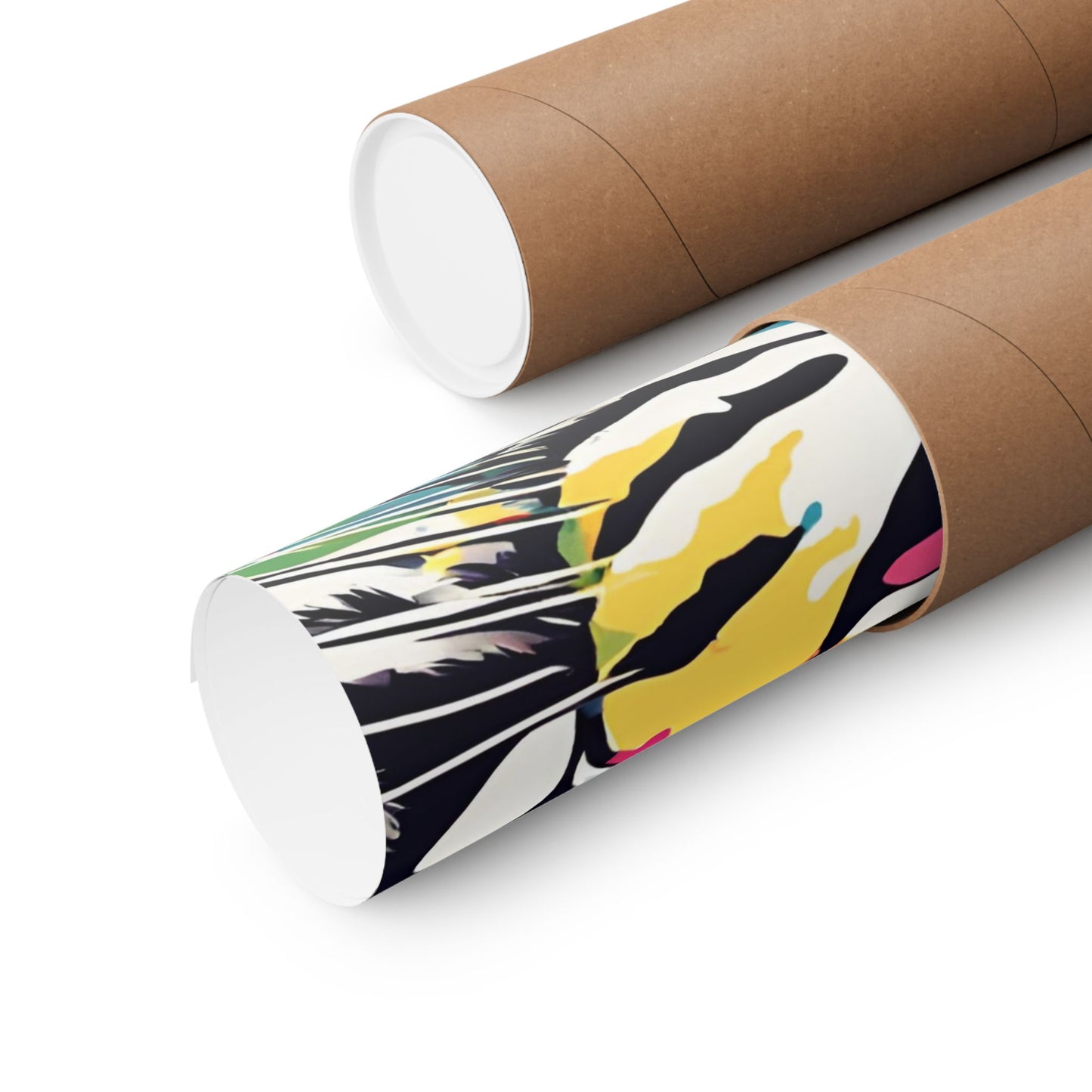 Multicolored Tiger 2 Matte Vertical Poster