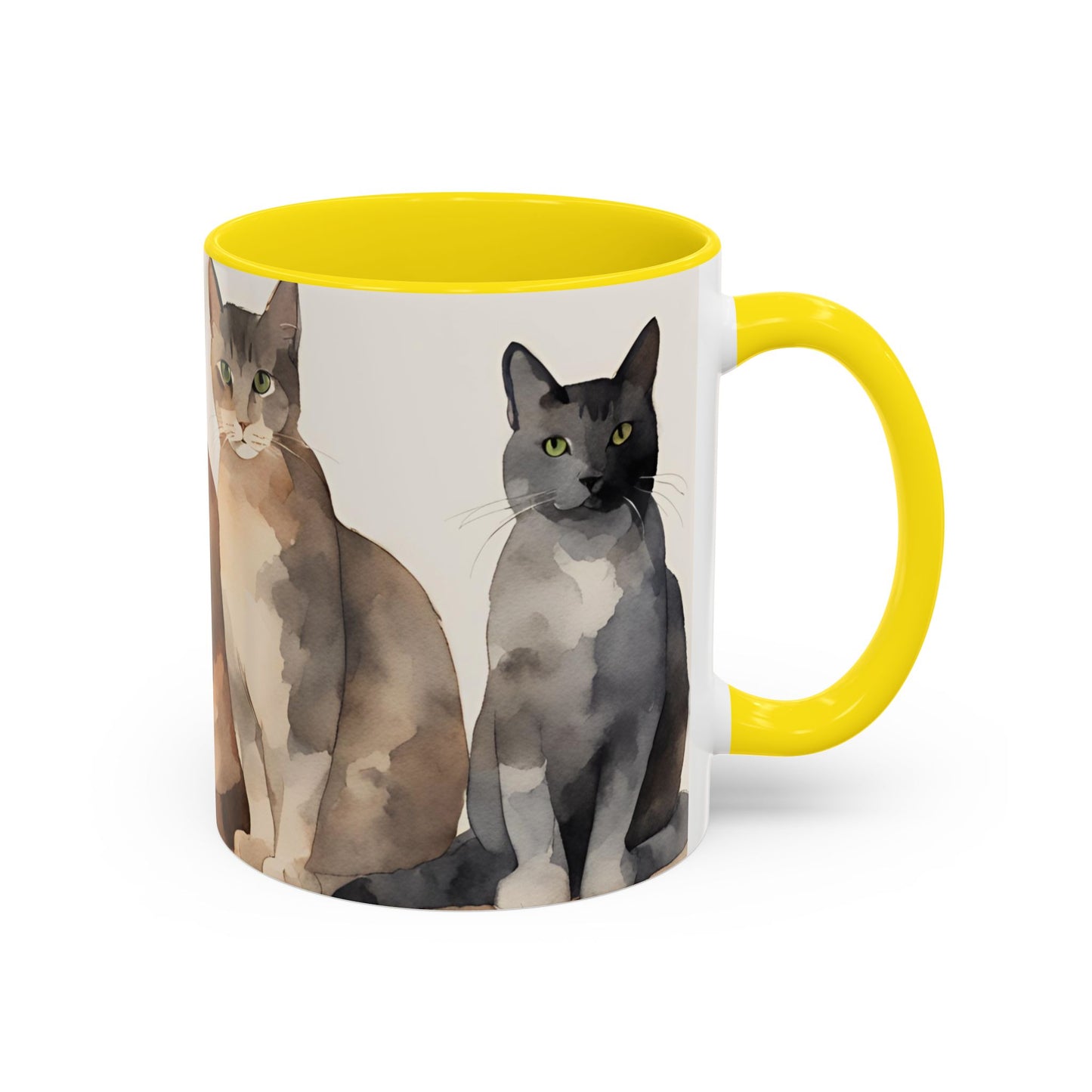 Kitties in a Row 4 Accent Mug 11oz
