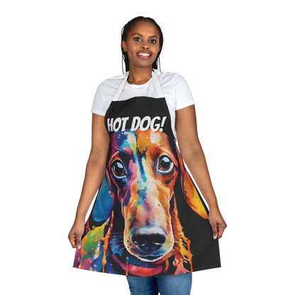 Multicolored Hot Dog Weiner Adult Apron (AOP)