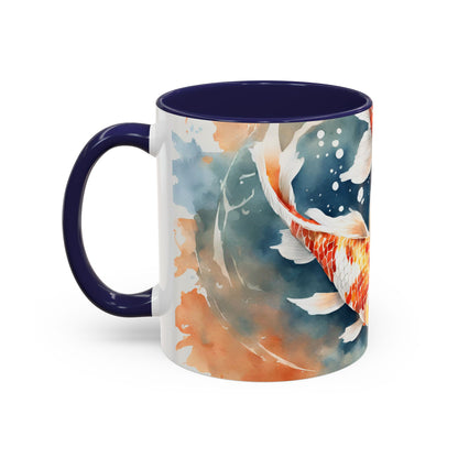 Koi Carp 01 Accent Coffee Mug (11oz)