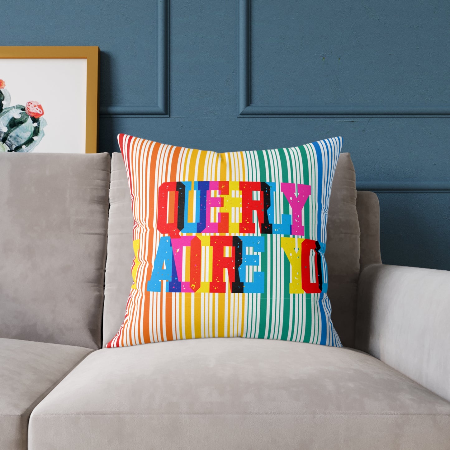 Queerly I Adore You Poly Pillow