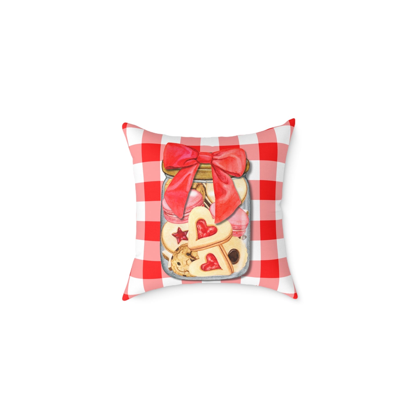 Valentine Cup Cookies Poly Pillow