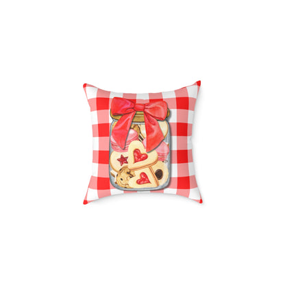 Valentine Cup Cookies Poly Pillow