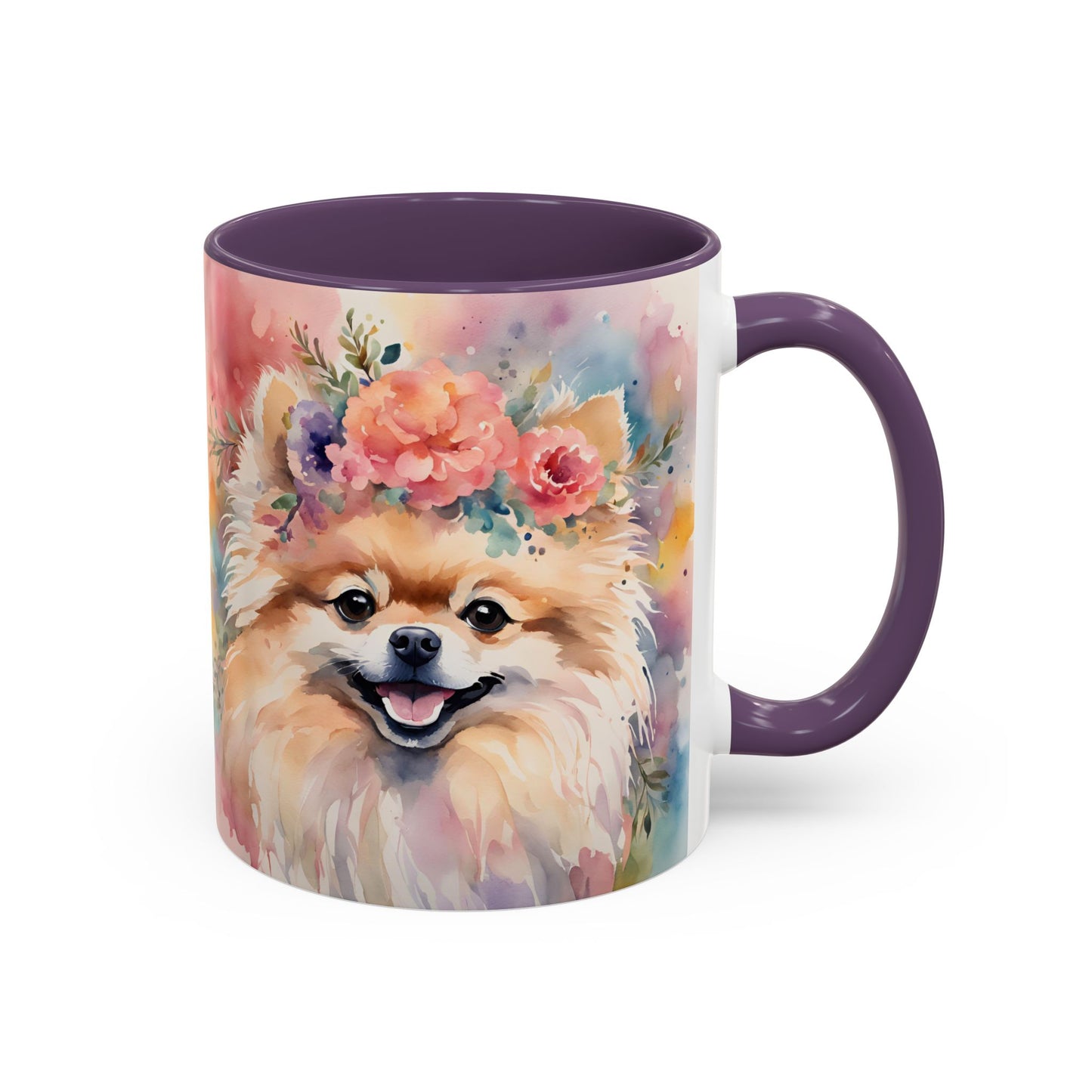 Pomeranian 02 Accent Coffee Mug - Dog Lover Gift