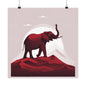 Lone Collection Elephant 1 Matte Square Posters