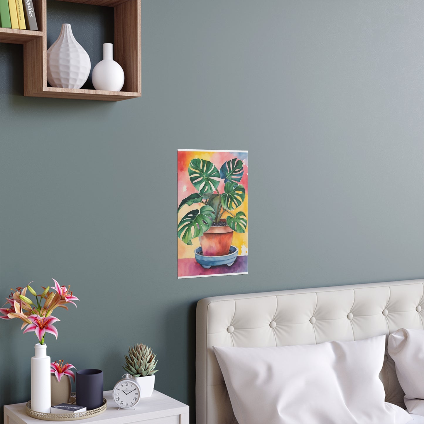 Multicolored Pot Plant 12 Indoor and Outdoor Silk Poster