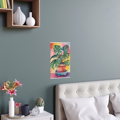 Multicolored Pot Plant 12 Indoor and Outdoor Silk Poster