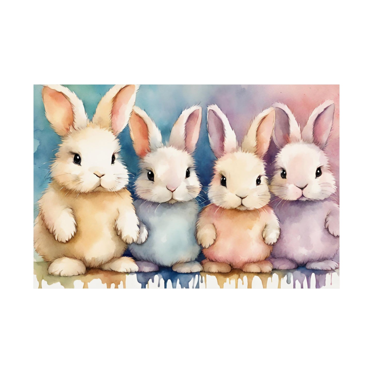Nursery Bunnies 2 Matte Horizontal Posters