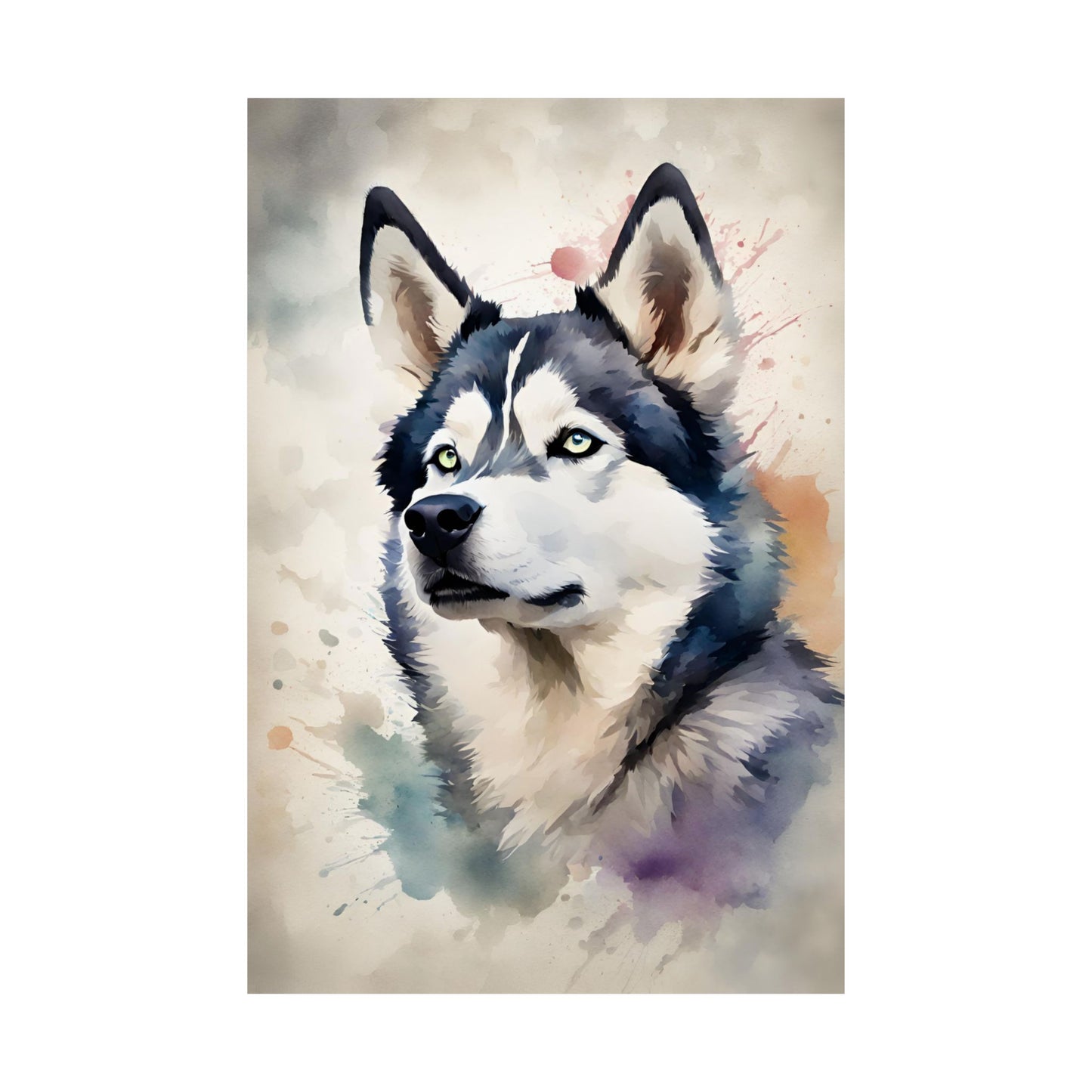 Dogs Husky 03 Matte Vertical Poster