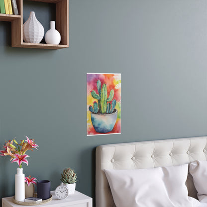 Multicolored Cactus 7 Indoor and Outdoor Silk Poster
